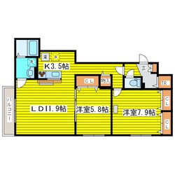 環状通東駅 徒歩13分 3階の物件間取画像